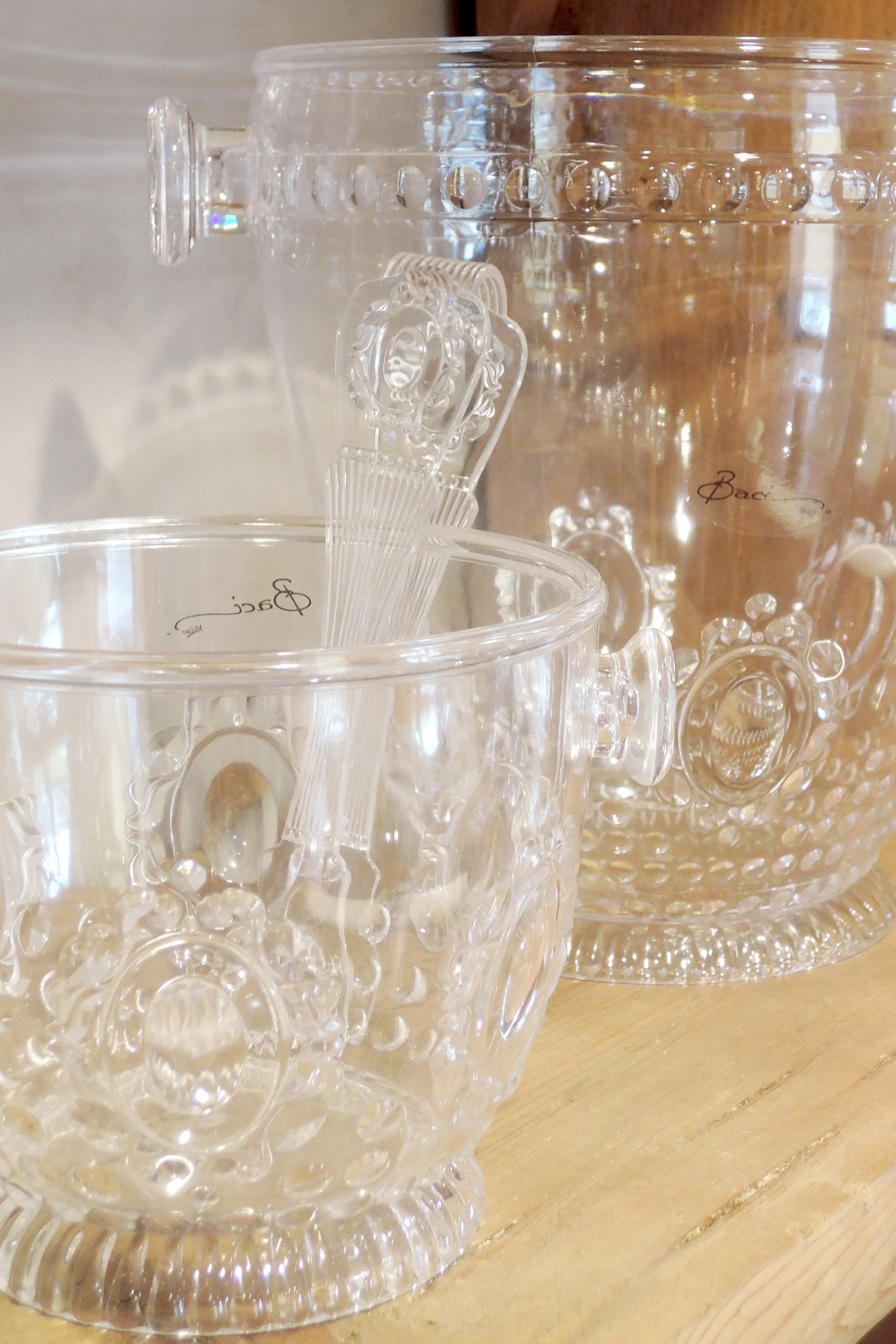 Set 4 Flute + Secchiello Champagne trasparente Baroque&Rock Baci Milano - Image 4