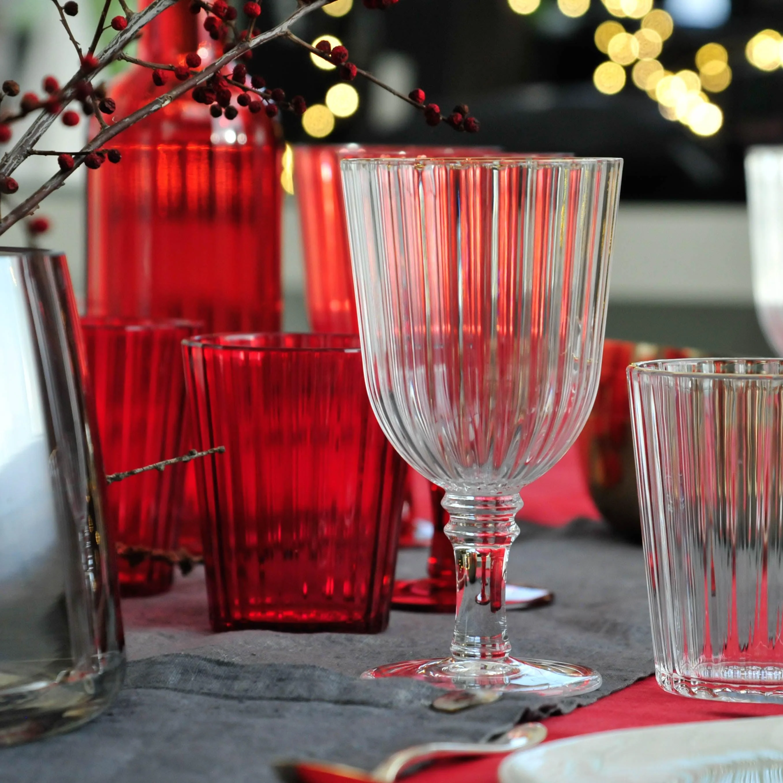 Set 2 Calici bordo oro in acrilico a rilievo 460 ml WD Lifestyle - Image 3